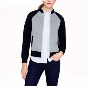 J.Crew two tone varsity jacket
